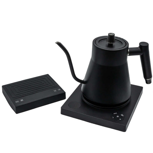 artisan barista kettle and scale bundle black