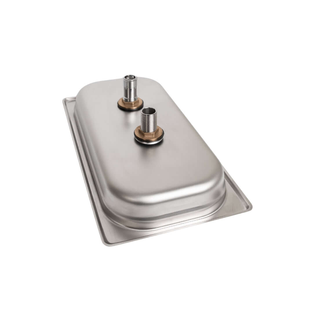 artisan barista large stainless steel jug rinser bottom view