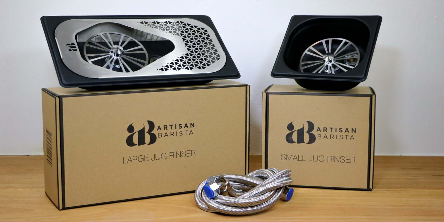 Artisan Barista jug rinser boxes